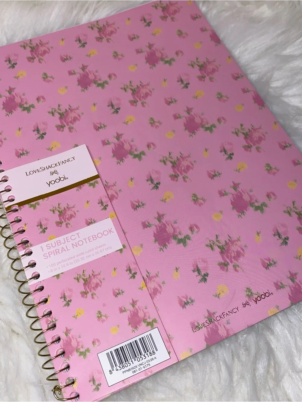 LoveShackFancy x Target - Yoobi Ikat Rose Wide Ruled 1 Subject Notebook 8